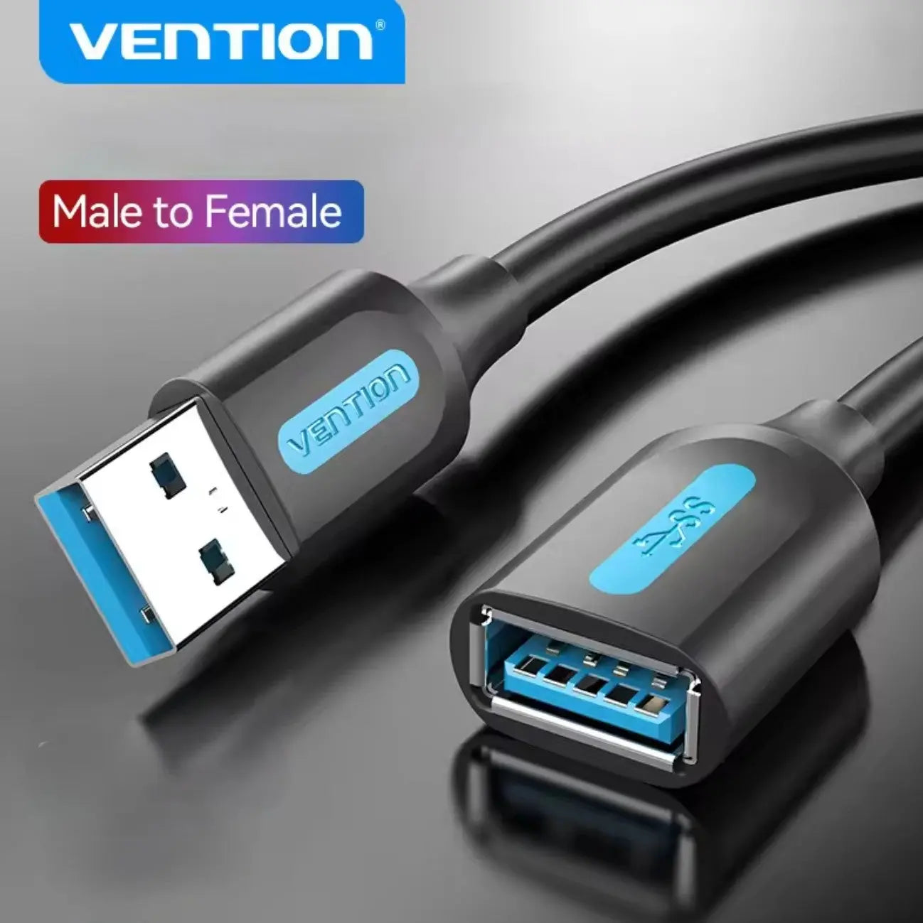Câble Vention USB 2.0 – Rallonge de câble d’extension rapide pour PC, Smart TV, Xbox, SSD, périphériques USB Mobile City