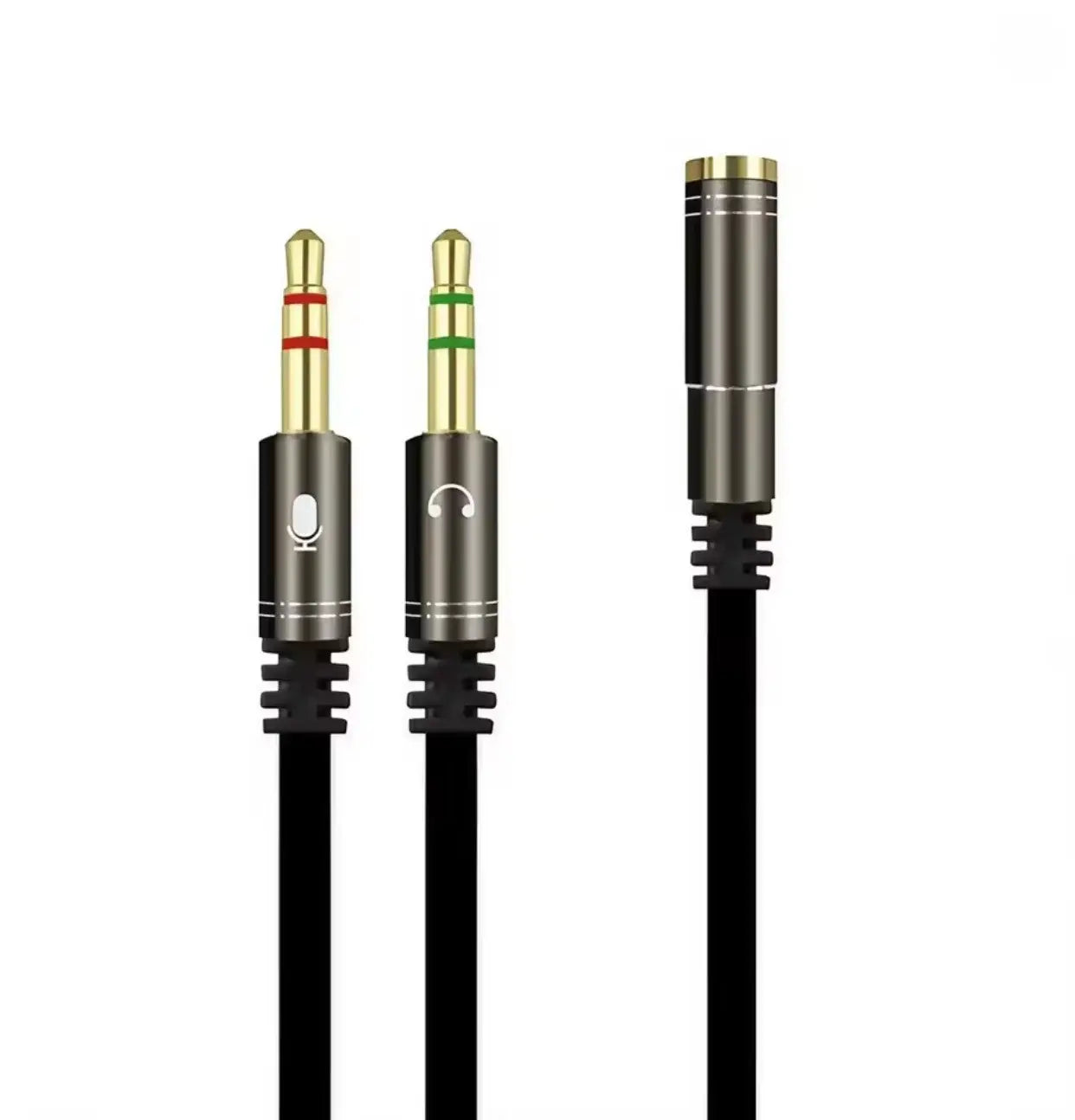 Câble séparateur audio 3,5 mm mâle vers 2 femelles (micro et casque) – Forme plate Mobile City
