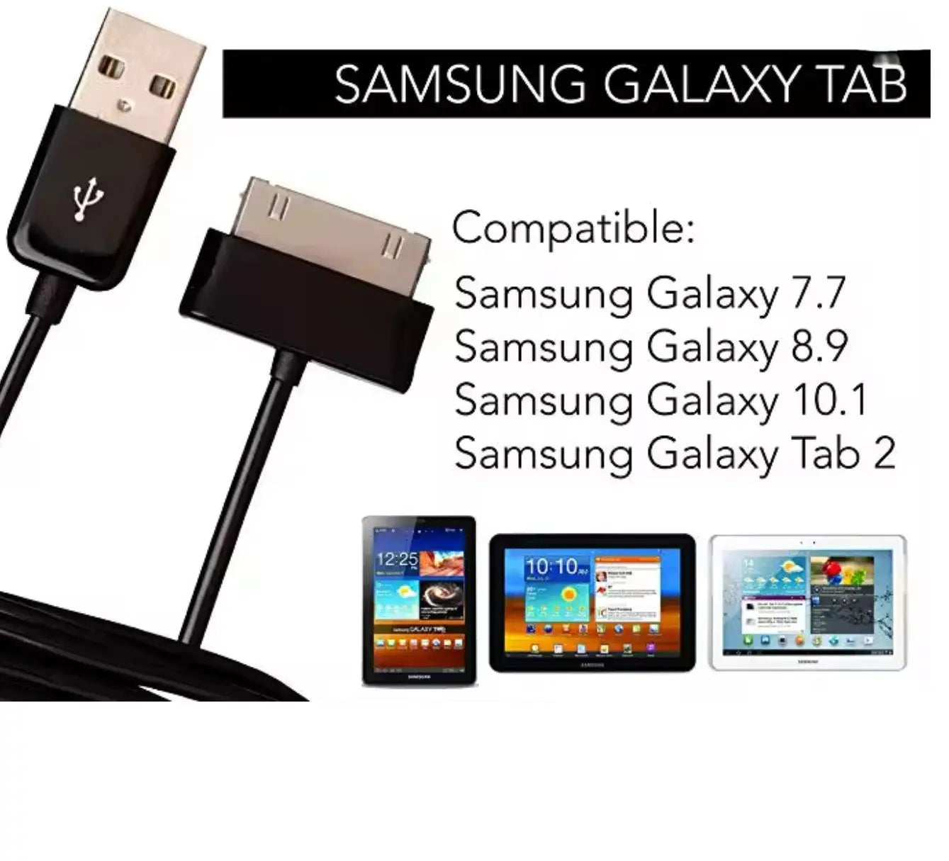 Câble USB de charge et de transfert de données 30 Pin – Compatible tablettes Samsung Galaxy Tab Mobile city 05