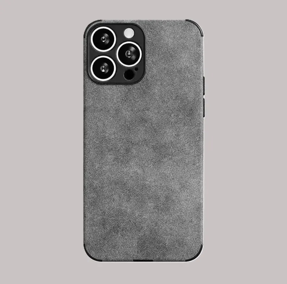 Coque style vintage finition alcantara iPhone Pro Max Mobile City