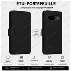 Étui a rabat portefeuille en cuir pour Google pixel 8