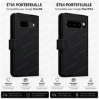 Étui a rabat portefeuille en cuir pour Google pixel 8