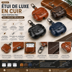 Étui de Luxe pour Apple AirPods Pro avec crochet métalique