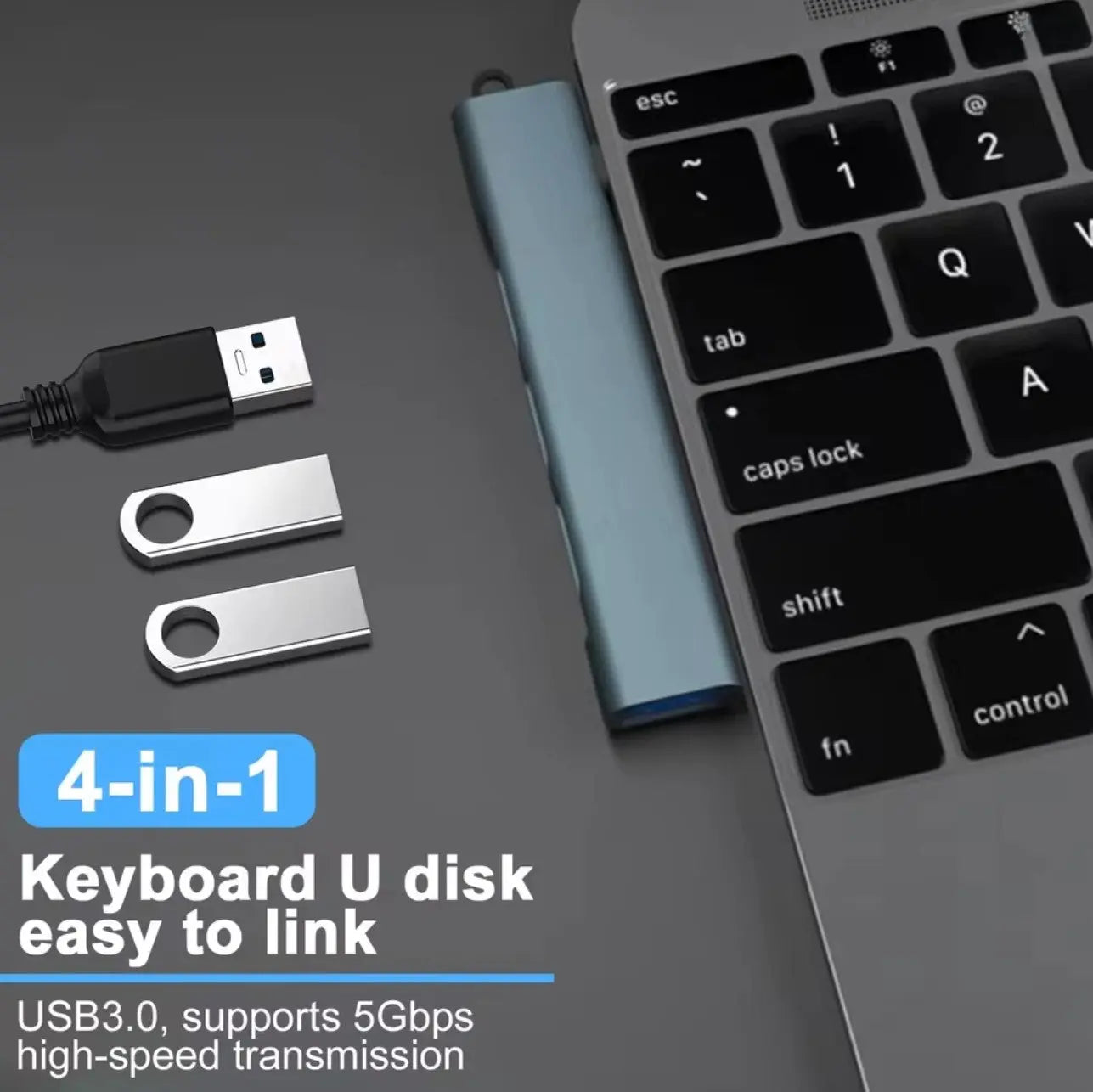 HUB Type-c USB 3.0 Haute Vitesse – 4 Ports Mobile City