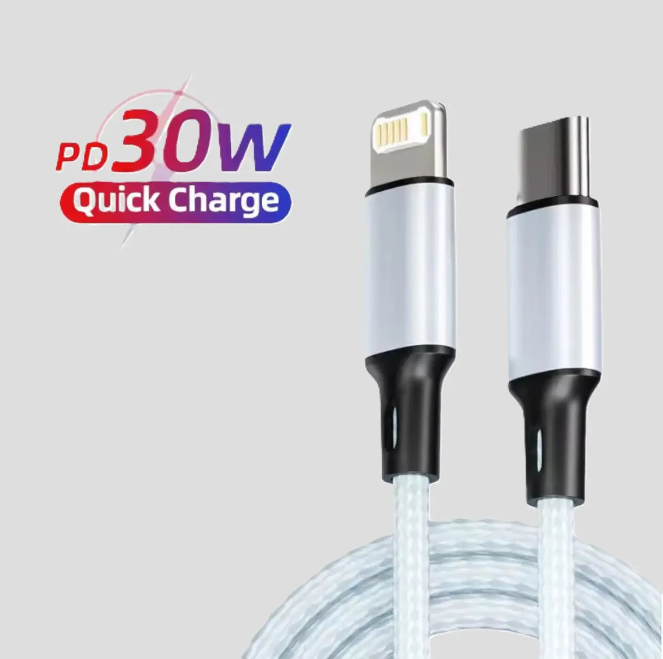 Câble USB-C vers Lightning – 30W 3A Mobile City
