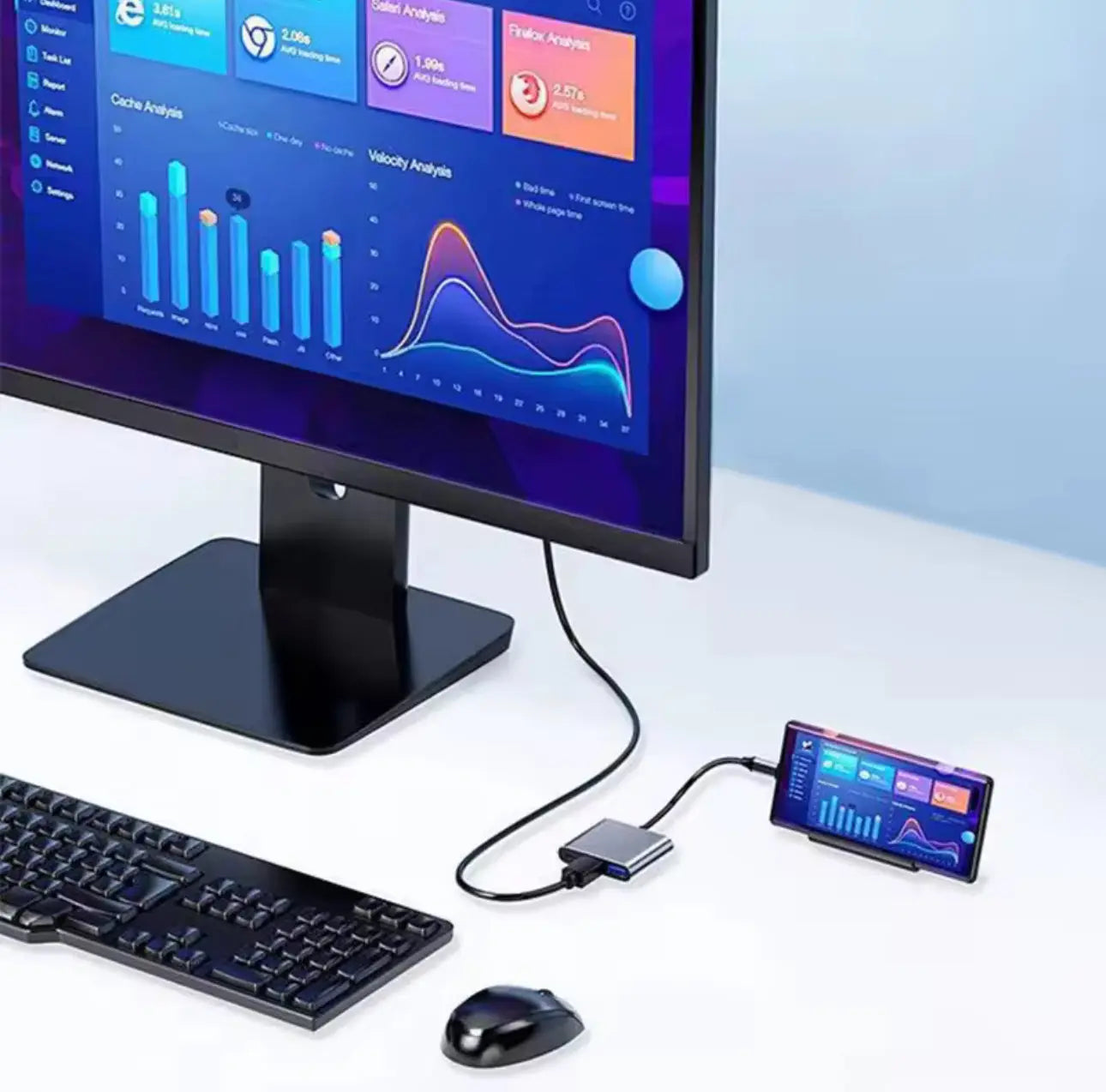HUB USB-C 3-en-1 (HDMI 4K + USB 3.0 + Type-C) Mobile City