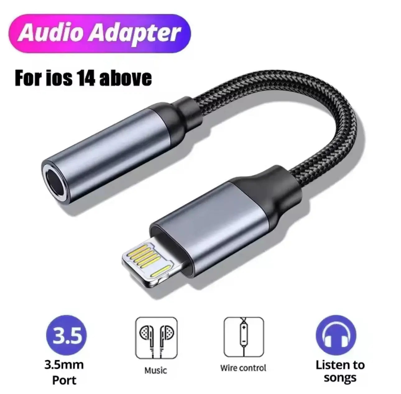 Adaptateur Lightning vers Jack 3,5 mm Mobile City