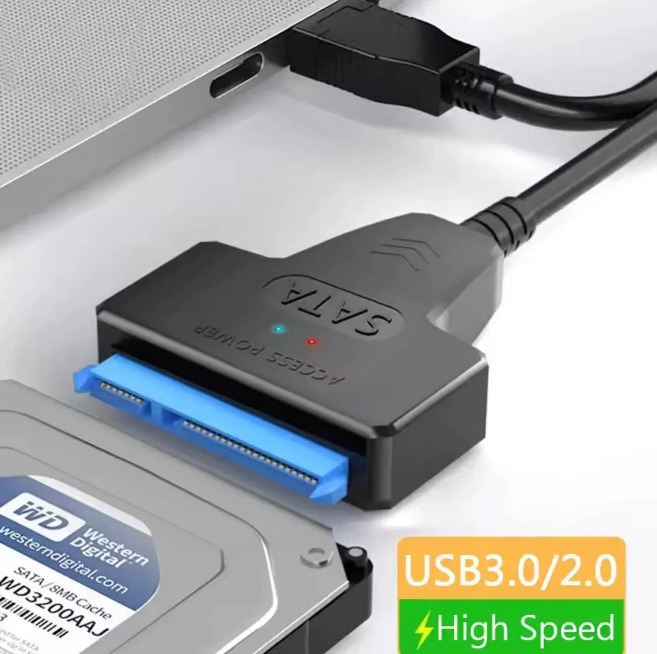 Adaptateur USB 3.0 vers SATA (7+15 broches) – Pour SSD & HDD 2,5’’ Mobile City