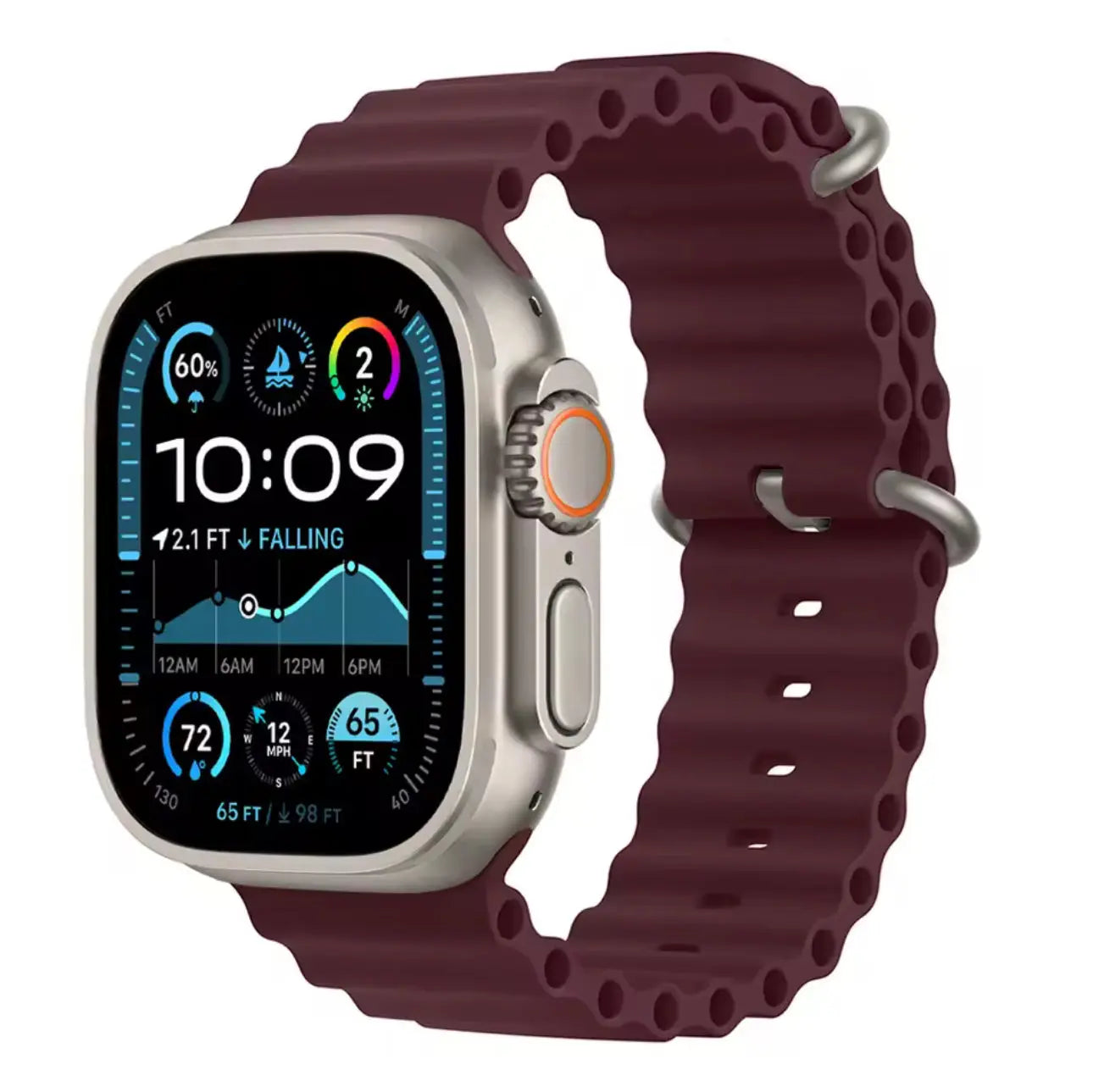Bracelet Sport Style Océan Silicone 42 à 49 mm Mobile City