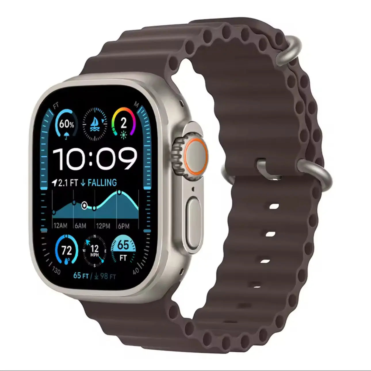 Bracelet Sport Style Océan Silicone 42 à 49 mm Mobile City