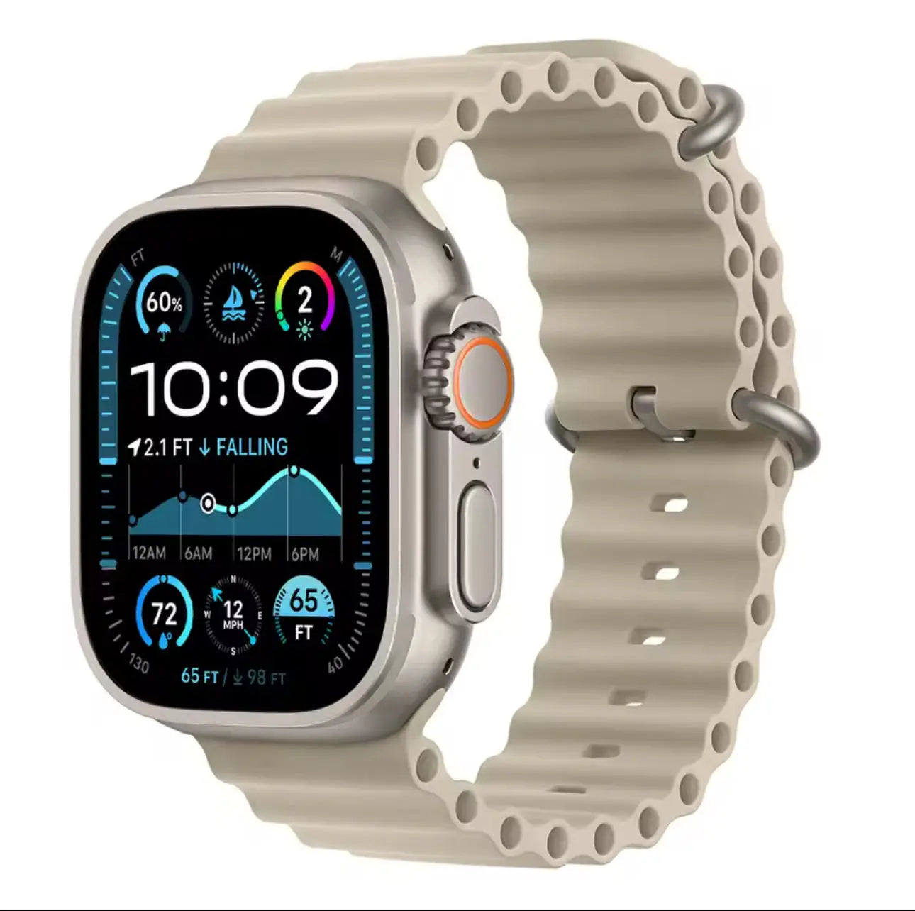 Bracelet Sport Style Océan Silicone 42 à 49 mm Mobile City