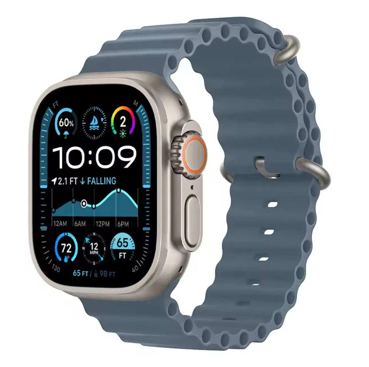 Bracelet Sport Style Océan Silicone 42 à 49 mm Mobile City