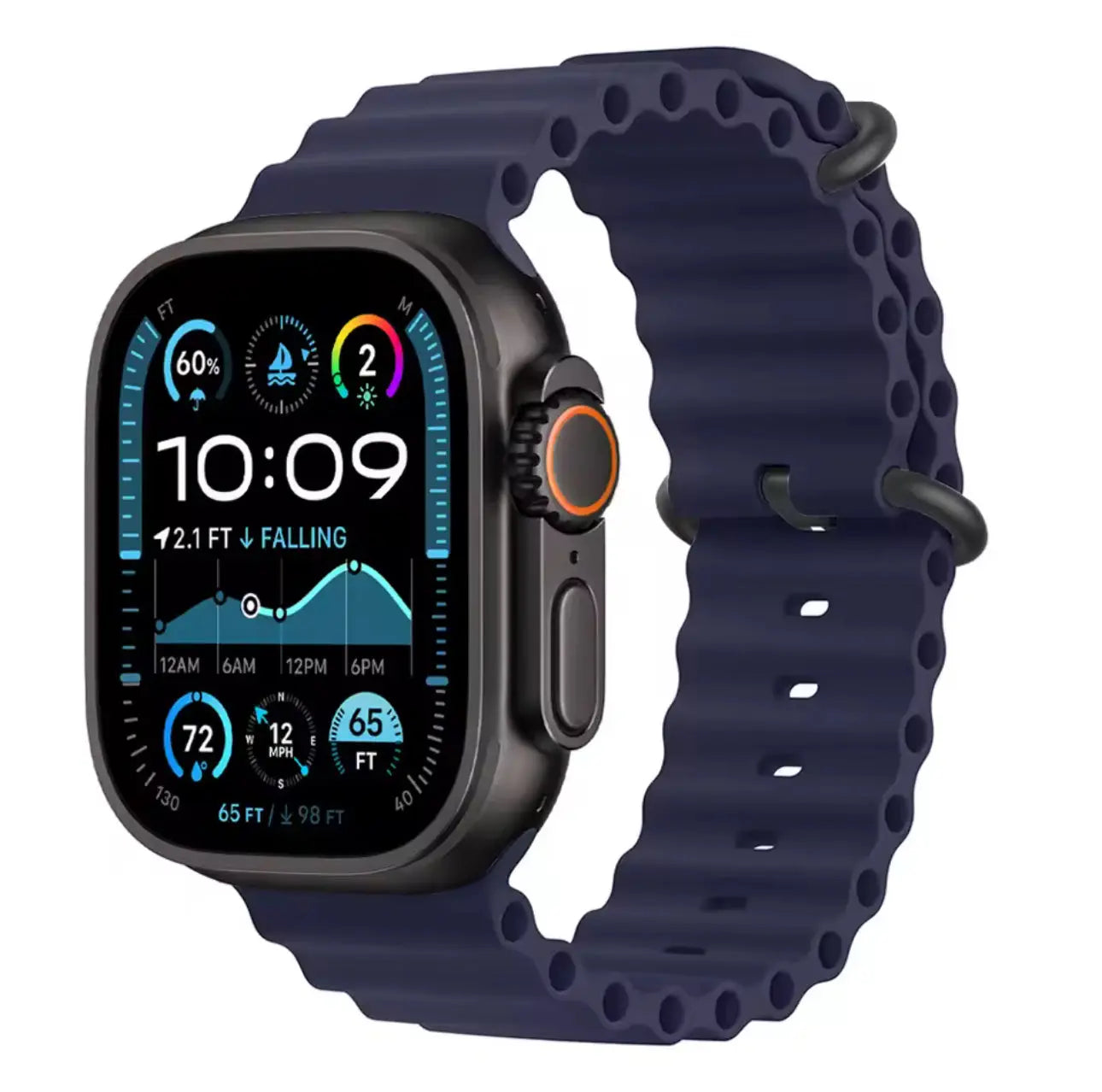 Bracelet Sport Style Océan Silicone 42 à 49 mm Mobile City