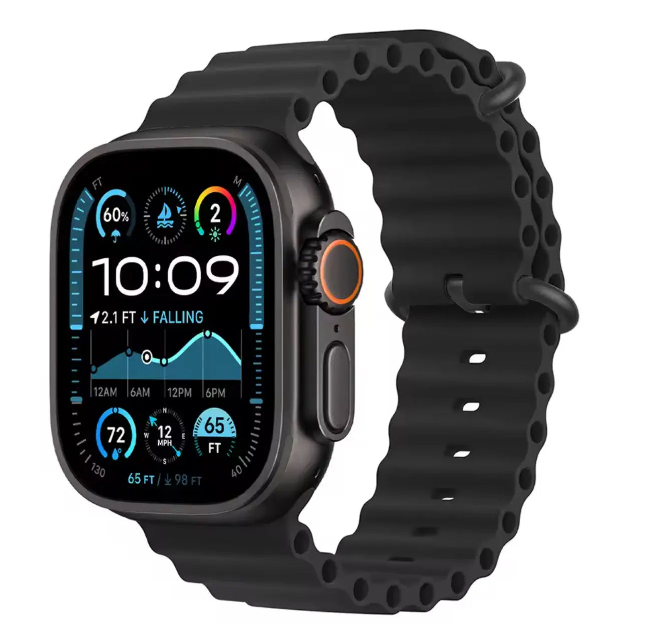 Bracelet Sport Style Océan Silicone 42 à 49 mm Mobile City