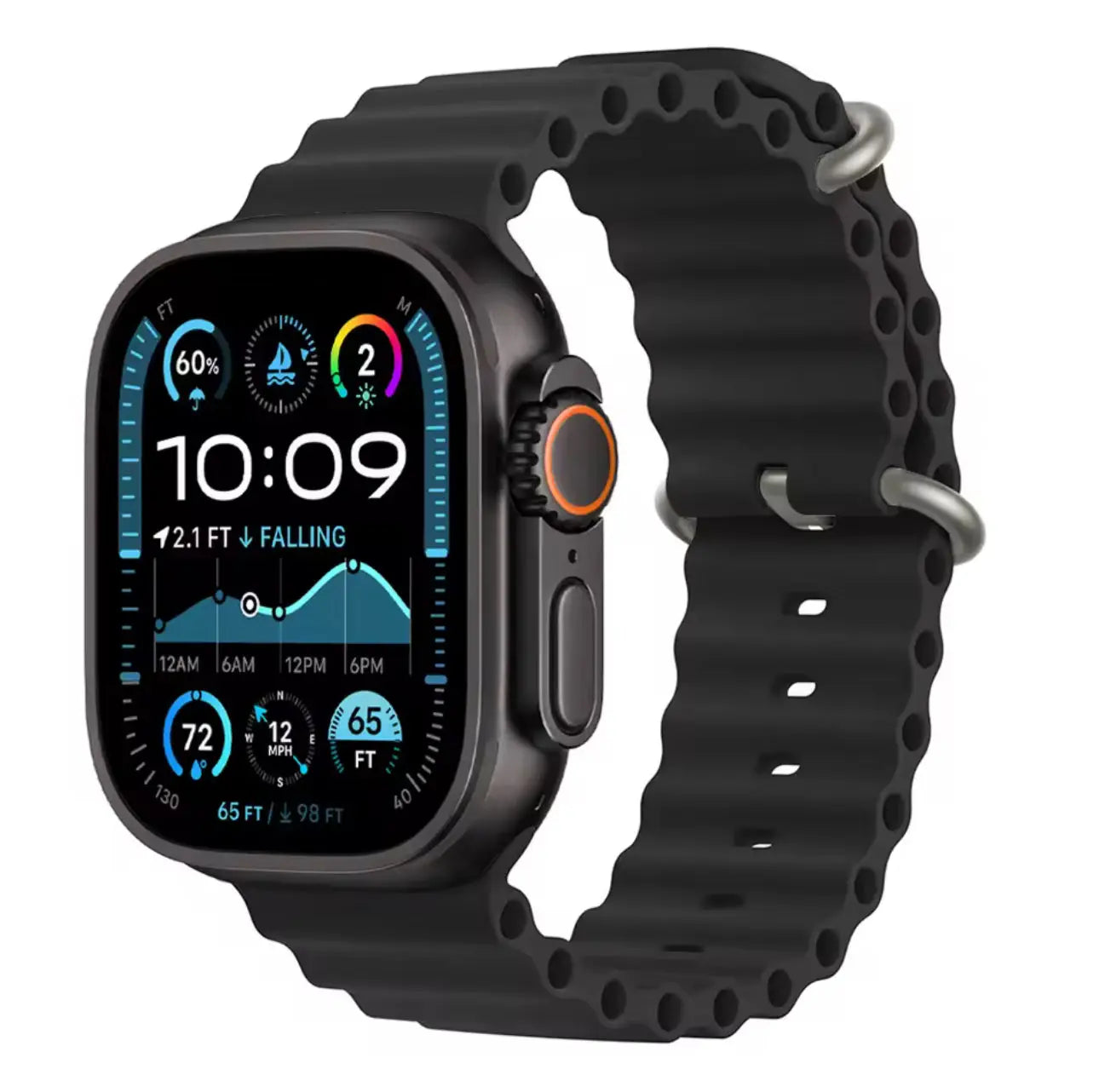 Bracelet Sport Style Océan Silicone 42 à 49 mm Mobile City