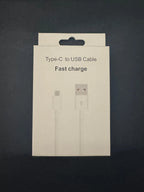 Câble USB-A vers USB-C silicone blanc 20W Ma boutique