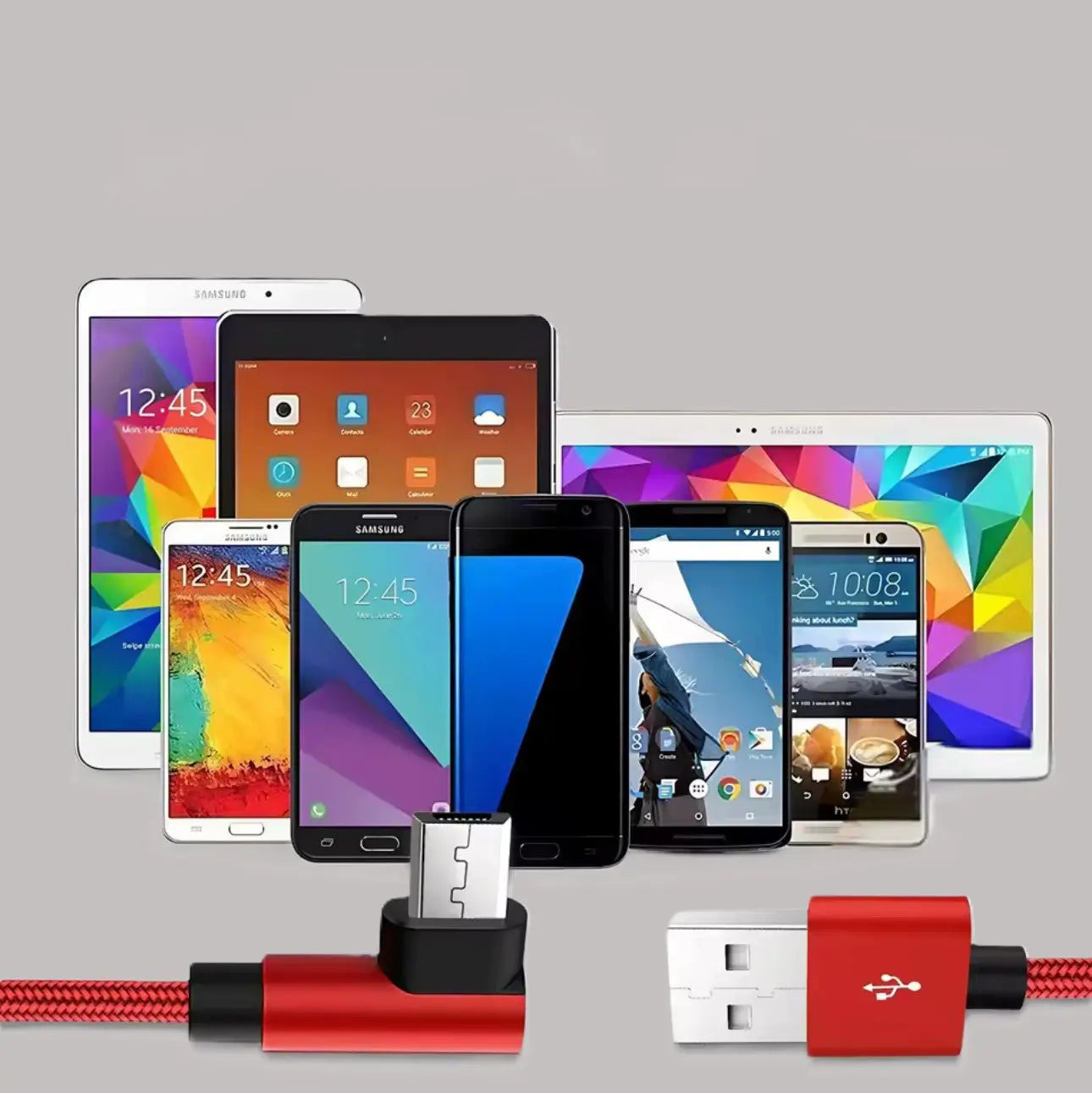 Câble Coudé USB C / Micro USB – Charge Rapide & Transfert de Données Mobile City