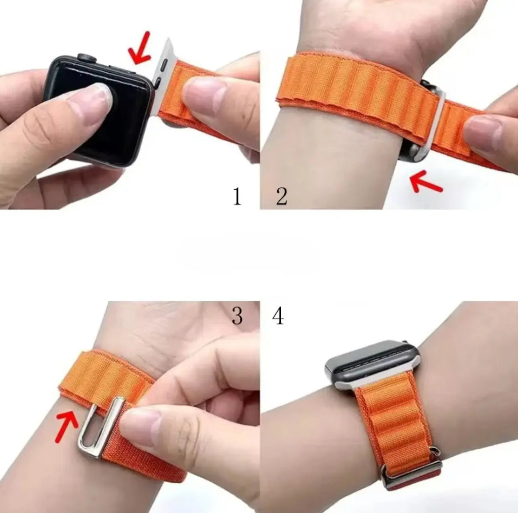 Bracelet Mixte Style Alpine en Nylon avec Boucle Inox 42-49 mm Mobile City