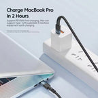 Câble USB-C vers USB-C 100W – Essager – Nylon tressé noir Mobile City