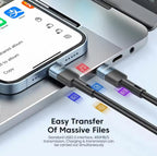Câble USB-C vers USB-C 100W – Essager – Nylon tressé noir Mobile City