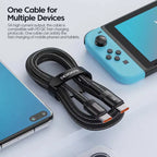 Toocki – Câble USB-C vers USB-C 100W – Nylon tressé – 1M – Noir Mobile City