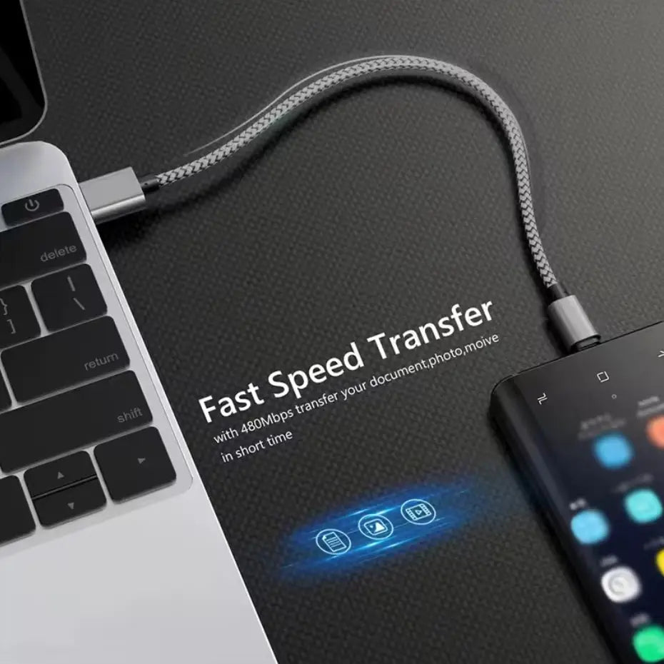 Câble USB C – Charge Rapide 60W 5A Mobile City