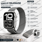 Bracelet Maille Milanaise en Acier Inoxydable 42-49 mm