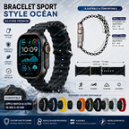 Bracelet Sport Style Océan Silicone 38 à 42 mm