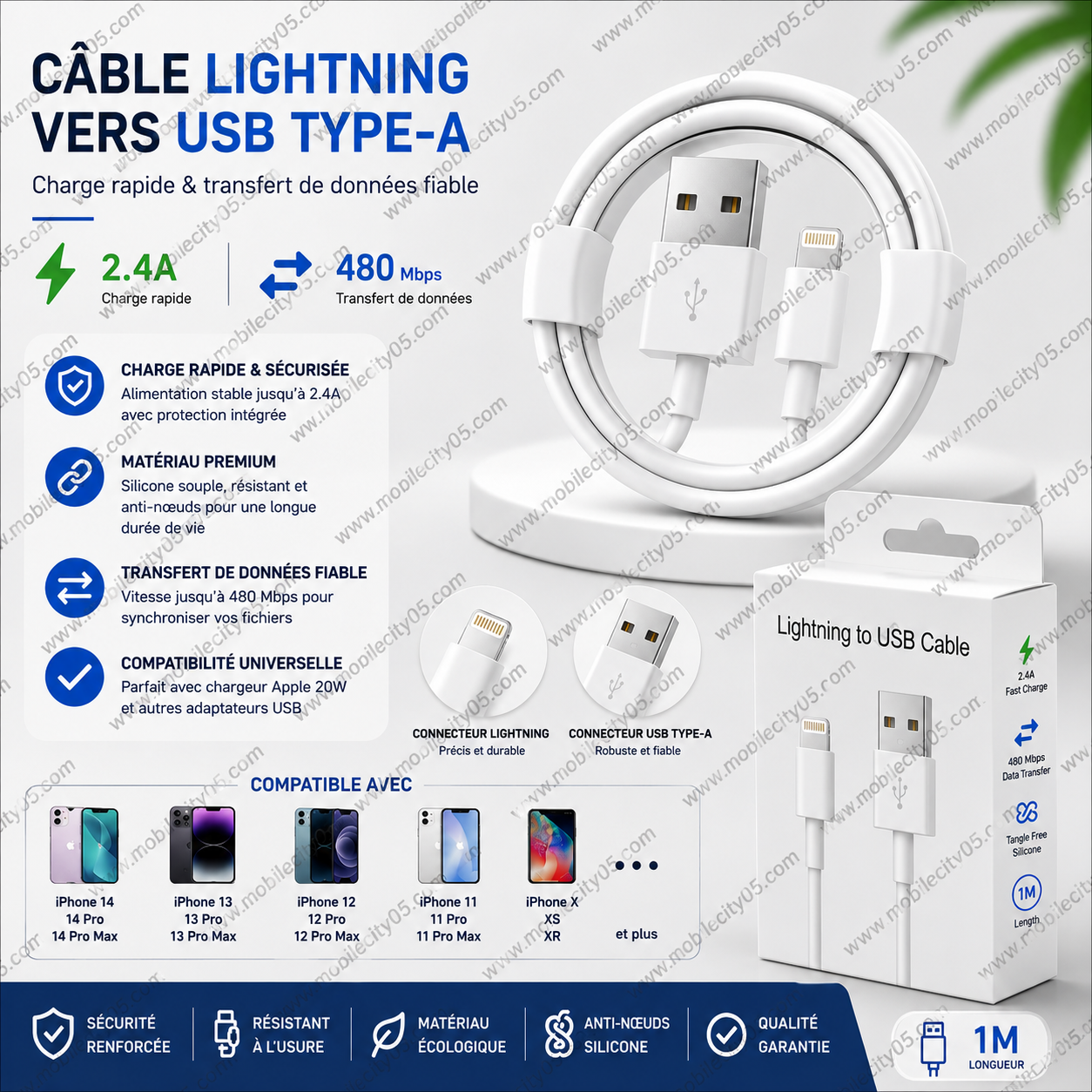 Câble Lightning – USB Type-A