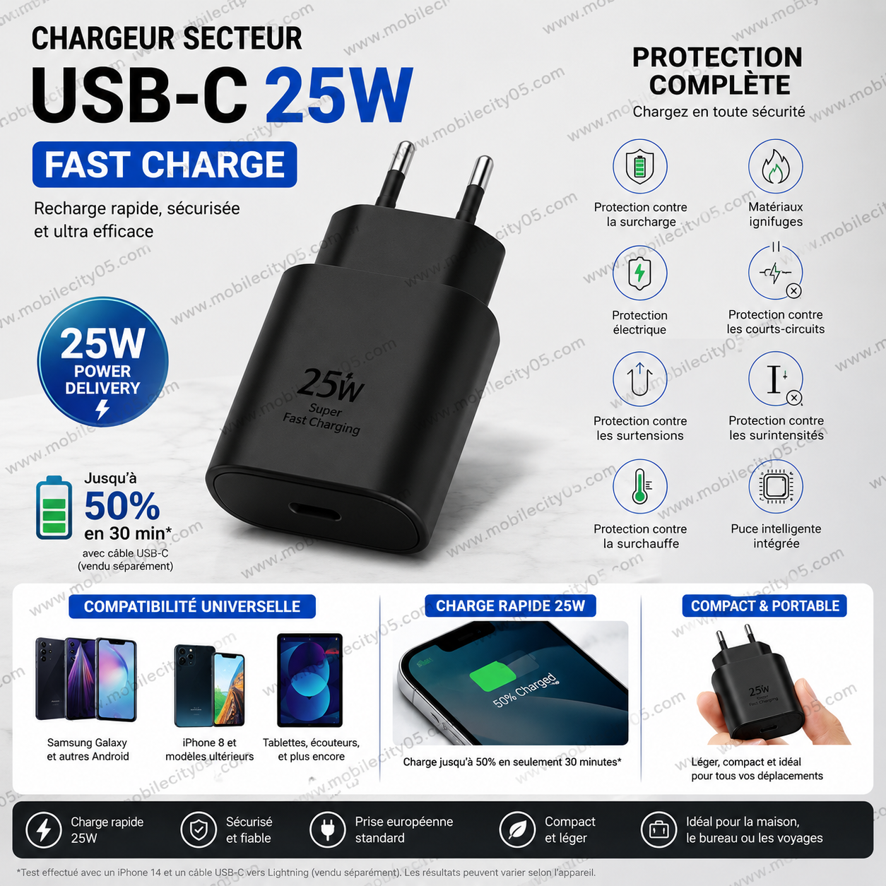 Chargeur Fast USB-C 25W