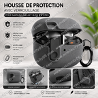 Housse de protection avec verrouillage – Samsung Galaxy Buds 3 & 3 Pro (Gris)