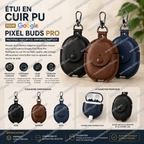 Étui en cuir PU pour Google Pixel Buds Pro