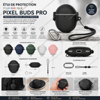 Étui de protection en silicone rigide pour Google Pixel Buds Pro
