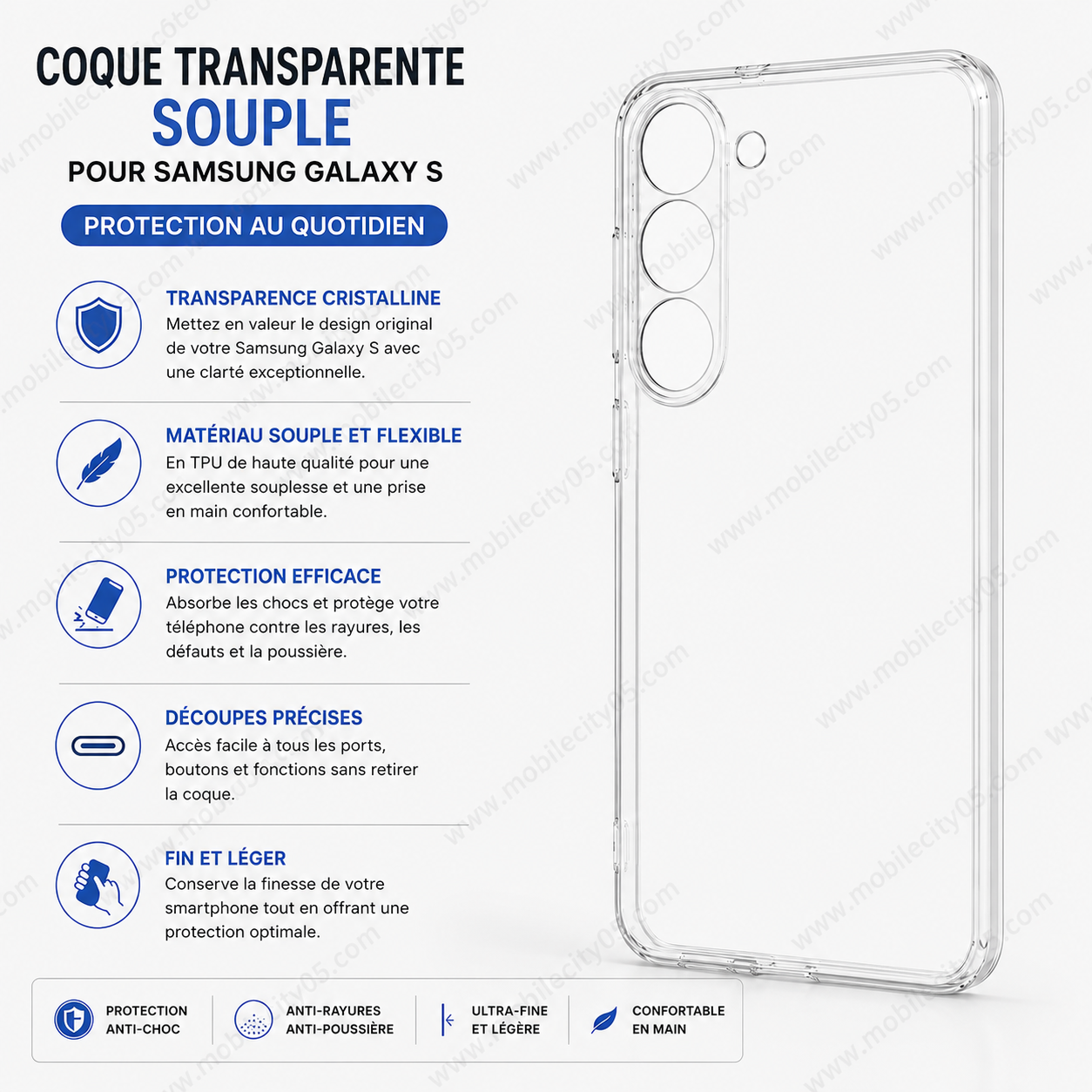 Coque transparente souple Samsung Galaxy S