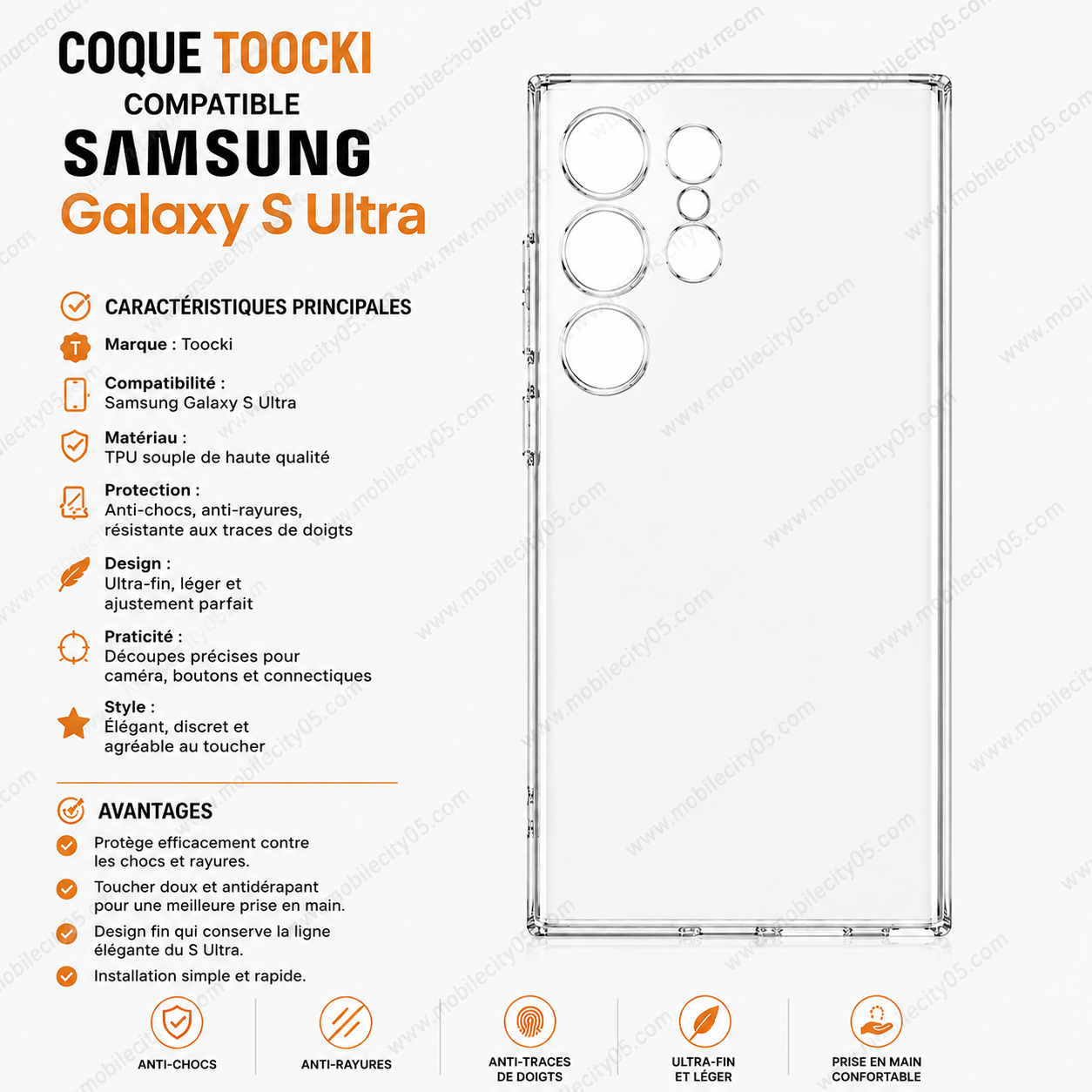 Coque Toocki compatible Samsung Galaxy S Ultra