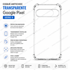 Coque antichoc transparente Google Pixel série 9