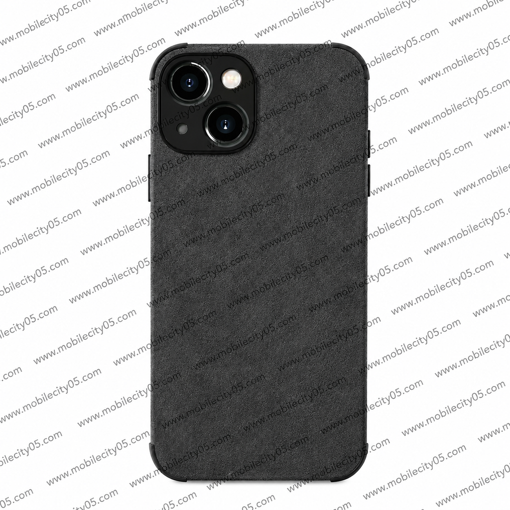 Coque style vintage finition alcantara iPhone Pro Max