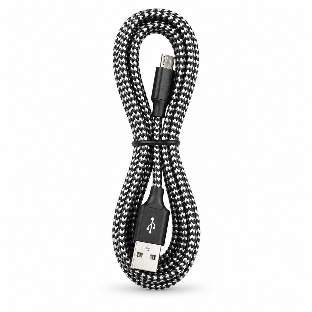 Câble Micro USB 2.0/2A en Nylon Tressé – Transfert 480 Mbps
