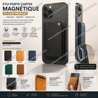 Etui Porte-cartes magnétique en cuir