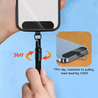 Lanière noir avec Clip de Fixation – Sangle de Téléphone Réglable (Poignet) Mobile City