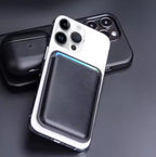 Etui Porte-cartes magnétique en cuir Mobile City